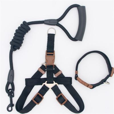 China Factory Wholesale Price Detached Nylon Training Goods Pet Harness Collar And Leash Walking Set for sale