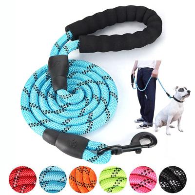 China Personalized Reflective Luminous Dog Leash Hands Free Dog Fur Pet Leash Nylon Dog Working Walking Training Rise for sale