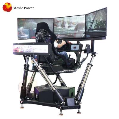 China Flight Racing 6-DOF Racing Car Super Manual Real Car 3 Screen Simulator Driving Game Machine L2360*W2100*H1900 for sale