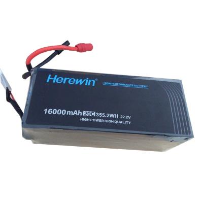 China Toys Herewin 16000mAh 20C 22.2V 6S Lipo Battery Agriculture Sprayer Lipo Battery For Agricultural Drone for sale