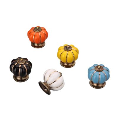 China Modern Wholesale Colorful Round Ceramic Porcelain Furniture Cabinet Knobs 5122 for sale