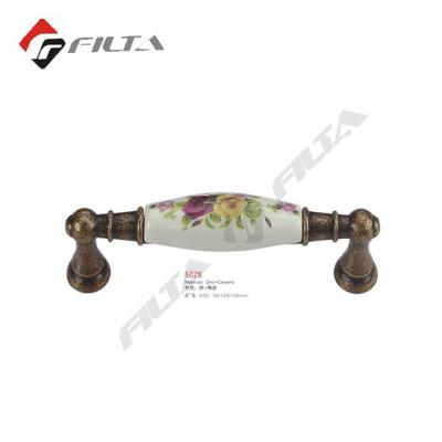 China Cheap Cabinet Price Finish Ceramic Flower Furniture Paint Handle for sale