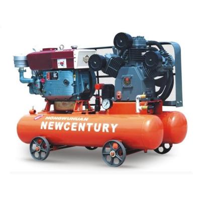 China 7 bar 3 piston hongwuhuan lubricated portable air compressor diesel for mine for sale