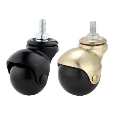 China Other 1.5 inch gold ball two inch screw wheel pp screw universal chair wheel black sofa furniture wheel furniture casters for sale