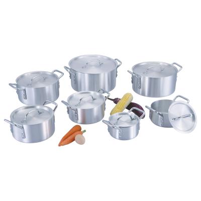 China 7PCS Sustainable Aluminum Pot Set Cookware Set With For Home Restaurant for sale