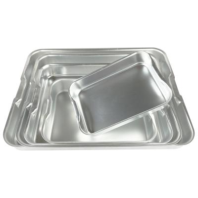 China Non Stick 6PCS Disposable Baking Pan Aluminum Bakeware Bakery Tools Pan Tray Deep Rectangle Baking Tray for sale