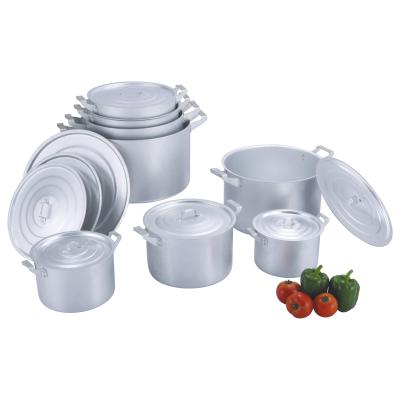 China 8pcs Sustainable Lid Aluminum Pot Set Aluminum Whitewash Cookware Set Home Kitchen Ware for sale