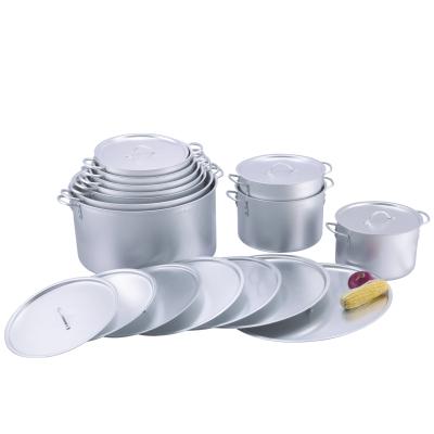 China 10pcs Sustainable Aluminum Pot Set Cooking Pot Set Cookware Set For Trade for sale