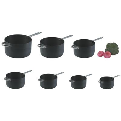 China Sustainable Aluminum Nonstick Soup Pot Set Hard-Anodized Deep Cookware Set for sale