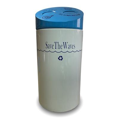 China Sustainable Large Scale Aluminum Single Hole Trash Can For Hotel Cruise Ship for sale