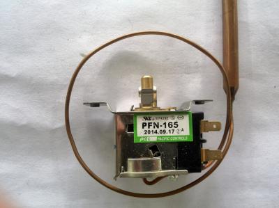 China Copper shaft refrigeration thermostat  for  show case , Temp. Range -27~10°C for sale