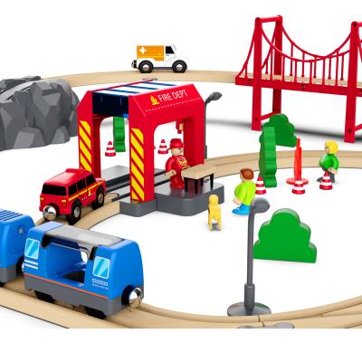 China Wooden Track Series Children's Multifunctik aonal puzzle blocssembly compatible with Thomas Small Train Track for sale