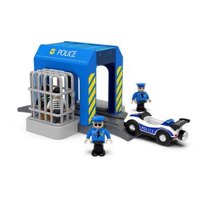 China Magnetic Police Car Series Expansion Accessories include police figurines compatible with wooden  train tracks toys for sale