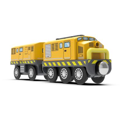 China Wooden track accessories Small Trains model Cartoon Toys Wooden Trains Toy magnetic train Give your child gift for sale