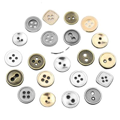 China Durable Washable Dry Cleaning Nickel Free Metal Zinc Alloy 4 Holes Sew Button For Clothes for sale