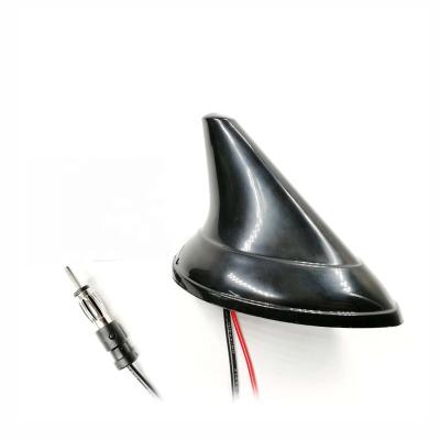 China Black Auto Car Shark Fin Antenna With 3M Stick AM/FM Strong Functional Radio Antenna 97*68*79mm for sale