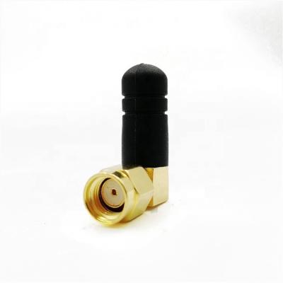 China 2.4GHz 2dbi 35mm Right Angle Short Stubby Antenna SMA Male for sale