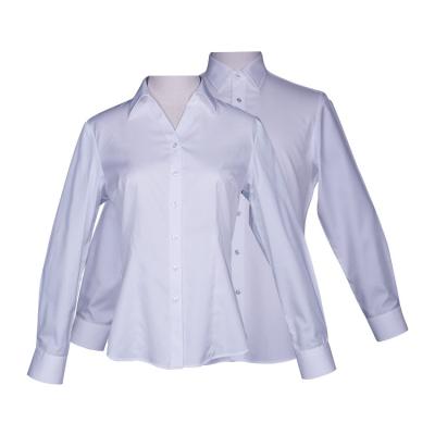 China Anti-pilling Custom Made Lady And Man Working Formal Long Sleeve Office Dress Cotton Shirt for sale