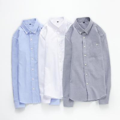 China YIWU factory wholesale oxford shirt men's anti-pilling shirts button down oxford shirts for sale