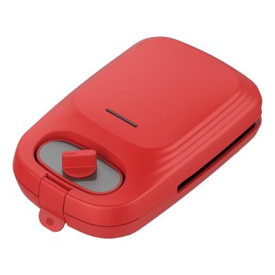 China Household Single Detachable 600w Sandwich Maker Thermostatically Controlled Two Pilot Lights CE / ROSH /LFGB Approved for sale