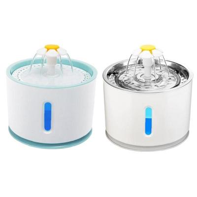 China 2022 Automatic 2021 New Arrival Automatic Water Fountains For Pets Water Fountain Smart Replacement Filters With LED Light 2.4L for sale