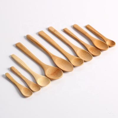 China Small Disposable Mini Wooden Spoon Disposable Dessert Honey Tea Wood Spoon Adjustable Coffee Ice Cream Measuring Wooden Spoons for sale