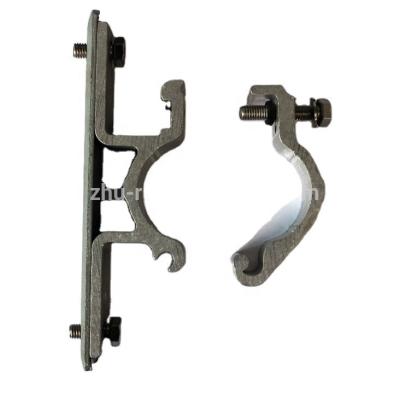 China Aluminum Pipe Clamp Wall Mount Pipe Clamp Vertical Pipe Tie Parts / Saddle Clamp for sale