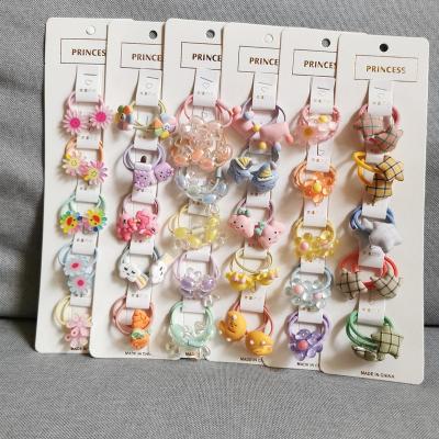 China Cute Fashion Kids Headband Acrylic Resin Rubber Band Hair Tie Sets/New Arrival Cute Cartoon Animal Hair Accessories for sale