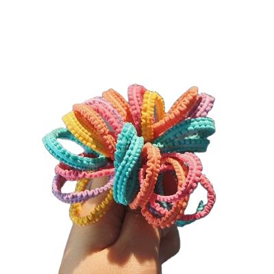 China Fashion/Factory Cute 50pcs Direct Wave Type Super Soft Hair Band Hair Elastics Ties For Girl for sale