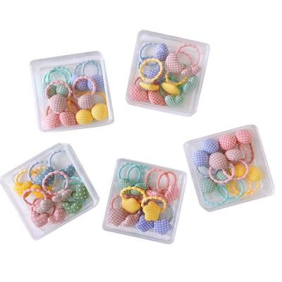 China Soft High Quality 10 Pieces Set Cute Kids Hair Accessories Star Elastic Bands Not Hurt Hair Elastic Hair Tie for sale