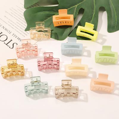 China Fashion/Hot Sale Simple Mini Macaron Shark Hair Clip Fashion Clear Candy Colored Hair Clips Acrylic Hair Claw Clip for sale