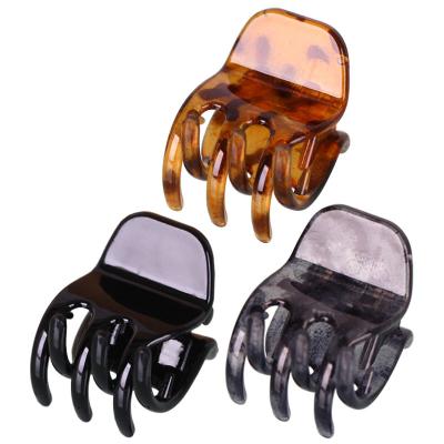 China Fashion / Simple Hot Selling Six - Toothed Women Hair Accessories Cute Small Tortoiseshell Hair Claw Acetate Hair Clips for sale