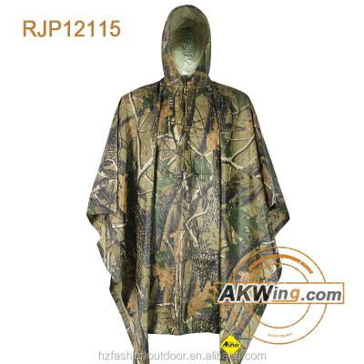 China Polyester Raincoat Camouflage Army Military Hunting Poncho With Ground Sheet And Tent Purpose for sale