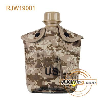 China 1L Canteen Aluminum Water Bottle US Army Military Drinking Canteen With Cover for sale