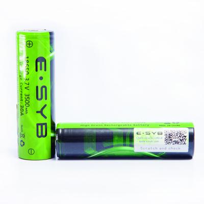 China Toys ESYB 3500mah 18650 rechargeable battery 18650 lithium battery cell for electric motorboat boat for sale