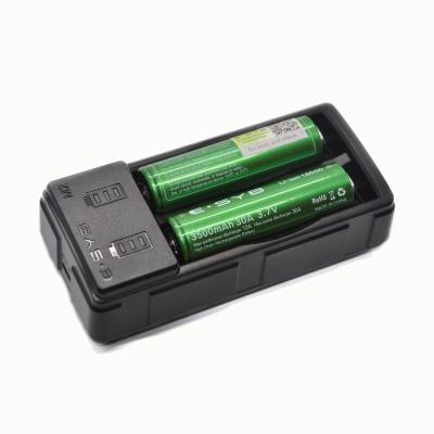 China Flashlight Compact Design High Efficiency 2 Bay 16340 18500 18650 Li-ion Battery Charger For LED Flashlight Battery for sale