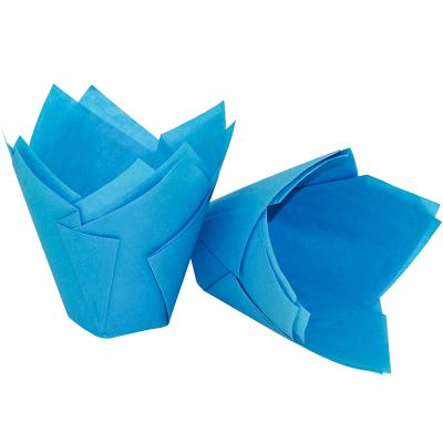 China White Disposable Leakproof Brown Cupcake Baking Wrappers Paper Liners Tulip Cupcake Baking Cups Muffin for sale