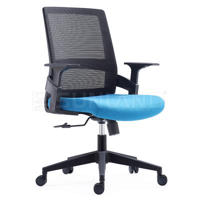 China 2004A-2 Low Price Modern Blue Soft Swivel Office Chair Mesh Meeting Chairs (Height) Adjustable for sale