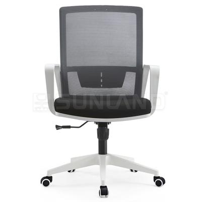 China (Size) 2022 Hot Sale 2106BW Adjustable Commercial Boss Office Model Full Mesh Ergonomic Mid Back Office Chair Office Furniture for sale