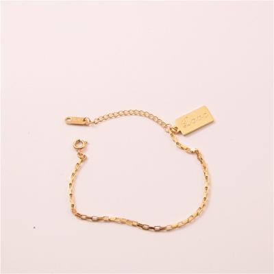 China Waterproof Jewelry Manufacturer China Love Pendant Bracelet Charm 18K Gold Plated Bracelets Jewelry For Women for sale