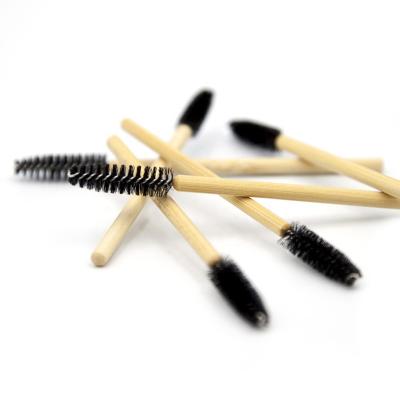 China Eyes customized logo mascara bamboo wand beauty spa eyelash mascara brush applicator wholesale for sale