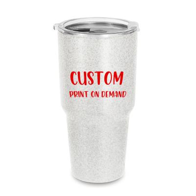 China Viable Custom Double Walled Beer Tumbler Cups With Lid Logo Printed Stainless Steel Insulated Cooler Tumbler 30 Ounce for sale