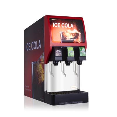 China 3 flavors post mix Soda fountain machine for cola making to dispense soft drinks like Coke and Pepsi 950*420*760MM for sale