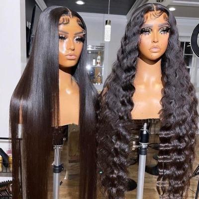 China Silky Straight Full Lace Wig 100% Brazilian Hair Wave Hair Hd Lace Frontal Wigs Hd Transparent Swiss Lace Front Wig for sale