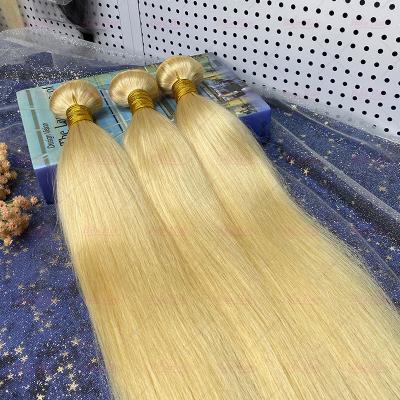 China Wholesale Silky Straight Wave Cuticle Aligned Hair, Indian Remy Hair Bundles From Indian Vendors, 613 Bone Blonde Straight Human Virgin Hair for sale