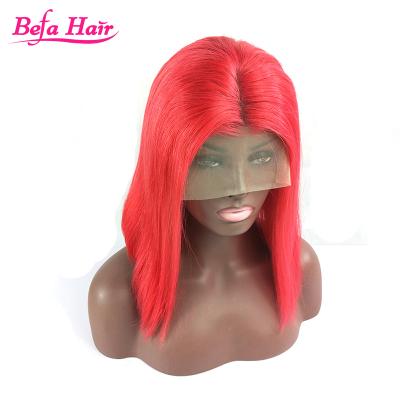 China Raw Virgin Sew In 8 Inch Brazilian Hair Short Closure Lead Lace Front Wig Bangs Short Haircut Wig Lead for sale