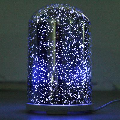 China 20 New 120ml 3D Amazing Essential Oil Aroma Diffuser Glass Flickering Humidifier with Colorful LED Light for sale