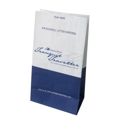 China Disposable Airline Disposal Paper Barf Bag With PE Coated Garbage for sale