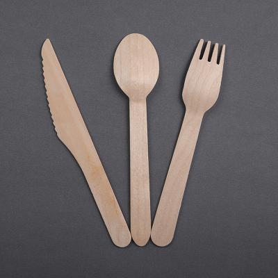 China Biodegradable Cutlery Set Disposable Wooden Disposable Cutlery Set Airline Disposable Cutlery Set for sale