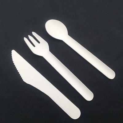 China 100% Home Biodegradable Spoon Fork Spoon Paper Cutter 100% Home Hotel Restaurant Wedding Party Cutlery Airline Paper Cutlery Inflight Cutlery New for sale